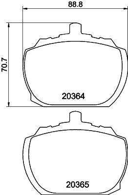 Fékbetét készlet MINTEX MLB40 for FORD, TRIUMPH, BEDFORD, ROVER, …