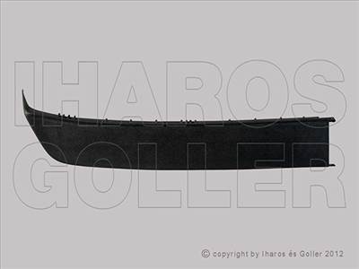 Volkswagen Golf I 1974.07.01-1983.07.01 Első spoiler jobb, fekete, GTI (14JA)