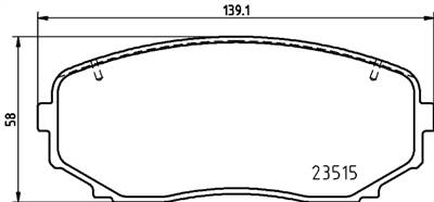 BREMBO P 54 060 - fékbetétkészlet, tárcsafék MITSUBISHI