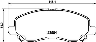 Fékbetét készlet MINTEX MDB2134 for MITSUBISHI, CITROËN, DODGE, CHRYSLER, …