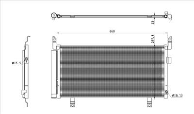 NRF 350468 - klíma kondenzátor SUBARU