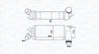 MAGNETI MARELLI 351319204140 - töltőlevegő-hűtő CITROËN FIAT PEUGEOT