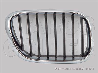 BMW X5 (E53) 2000.05.01-2006.12.31 Jobb Hűtődíszrács Króm Fekete (0SL0)