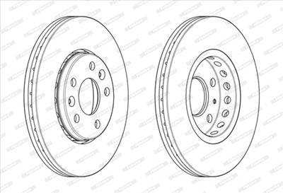 FERODO DDF2507C - féktárcsa FIAT NISSAN OPEL RENAULT VAUXHALL