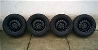 Eladó 4db 15-ös 5x114.3-as Kia,Hyundai,Mazda,stb lemezfelni 195/65R15 Hankook téli gumival