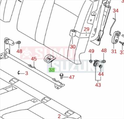 Suzuki Vitara, S-Cross hátsó ülés keret gyári 87228-54P00-5PK
