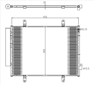 NRF 350371 - klíma kondenzátor SUZUKI