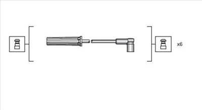 MAGNETI MARELLI 941318111143 - gyújtókábel szett BUICK CHEVROLET PONTIAC