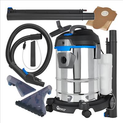 Geko 4 az 1-ben kárpittisztító porszívó rozsdamentes tartállyal, 1400W, 20l - G81087B