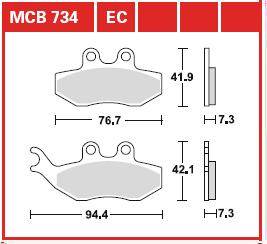 KTM 125 EXC TRW Fékbetét készlet MCB734EC