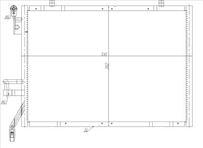NRF 350483 - klíma kondenzátor FORD