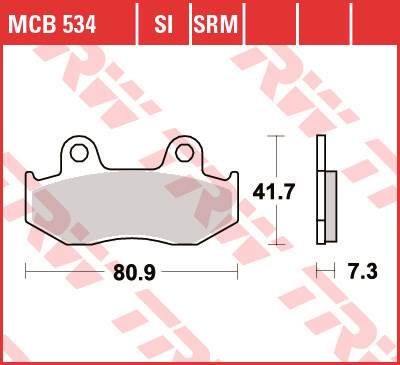 HONDA CN 250 TRW Fékbetét készlet MCB534