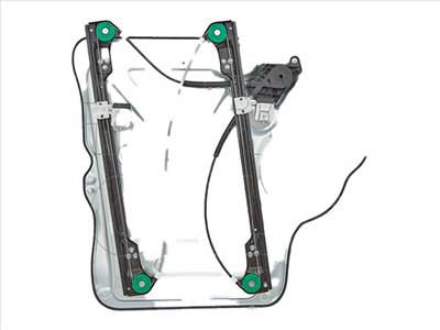 Volkswagen Transporter (T5) 2009.10.01-2015.06.30 Jobb Első Ablakemelő Panel Motor Nélkül (1B8C)