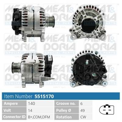MEAT & DORIA 5515170 - generátor AUDI SEAT SKODA VW