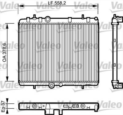 hűtő, motorhűtés VALEO 734463-VAL for CITROËN, PEUGEOT