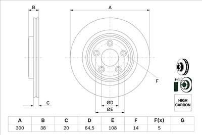 BOSCH 0 986 479 F67 - féktárcsa JAGUAR