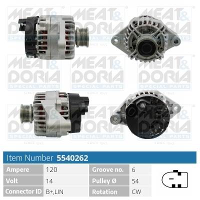 MEAT & DORIA 5540262 - generátor ALFA ROMEO FIAT JEEP