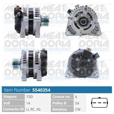 MEAT & DORIA 5540354 - generátor FIAT FORD LANCIA MAZDA VOLVO