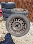  15" 4x100 Opel lemezfelni szett új téligumikkal!