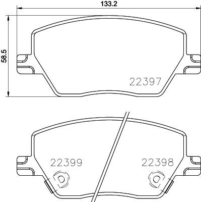 BREMBO P 23 170 - fékbetét DODGE FIAT