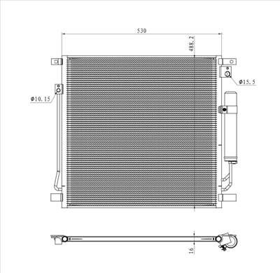 NRF 350502 - klíma kondenzátor FIAT MITSUBISHI