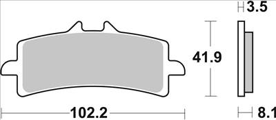 DUCATI 848 EVO Brembo Fékbetét készlet 07BB37LA