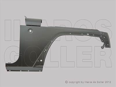 Jeep Wrangler (JK) 2007.04.01-2018.08.30 Jobb Első Sárvédő Antennalyukas (1EDB)