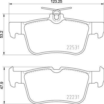 BREMBO P 24 175 - fékbetét FORD FORD (CHANGAN) FORD AUSTRALIA FORD USA LINCOLN LINCOLN (CHANGAN)