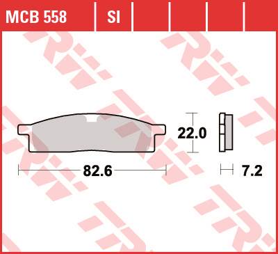 YAMAHA YZ 85 TRW Fékbetét készlet MCB558SI