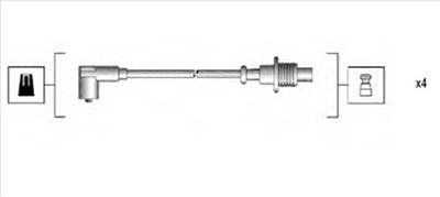 MAGNETI MARELLI 941135160703 - gyújtókábel szett CITROËN FIAT PEUGEOT