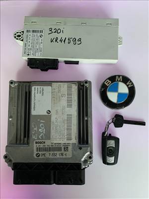 BMW E90 E87 320i 120i N46 komplett indítószett DME motorvezérlő CAS2 kulcs 7552176 6943771