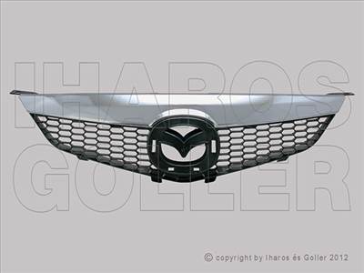 Mazda 6 2005.06.01-2007.08.31 Hűtődíszrács króm-fekete (15NE)