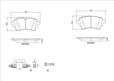 BREMBO P 85 186 - fékbetétkészlet, tárcsafék AUDI