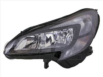 Opel Corsa E 2014.09.01-2019.10.06 fényszóró 2H7 bal, nappali fény, fekete ház, motorral DEPO (1ACH)