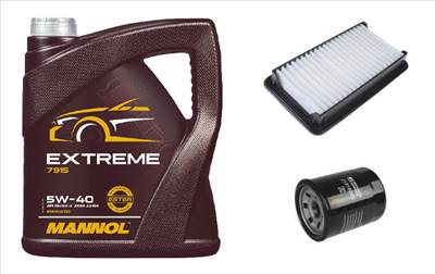 Suzuki Sx4 olajcsere szett 1.5-1.6 benzin 2009.08-ig  levegőszűrő, olajszűrő, Mannol Extreme 5w40 4L