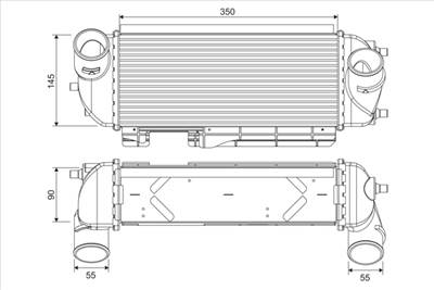 VALEO 818368 - töltőlevegő-hűtő HYUNDAI KIA