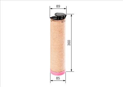szekunder levegő szűrő BOSCH F 026 400 242 for ATLAS COPCO, MASSEY FERGUSON, LIEBHERR, DEUTZ-FAHR, …
