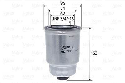 VALEO 587728 - Üzemanyagszűrő FORD NISSAN