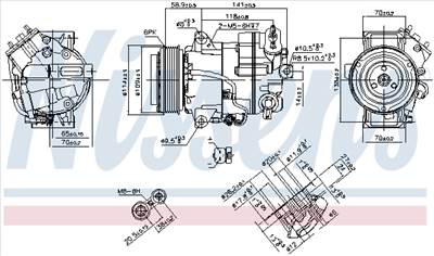 NISSENS 890267 - klíma kompresszor OPEL VAUXHALL