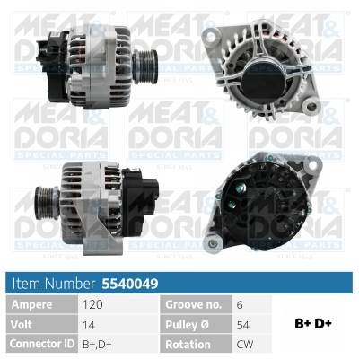 MEAT & DORIA 5540049 - generátor ALFA ROMEO FIAT LANCIA