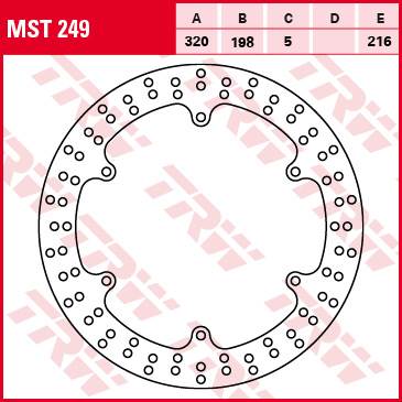 YAMAHA XVZ 1300 A ROYAL STAR TRW Féktárcsa MST249