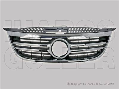Volkswagen Tiguan 2007.11-2011.06.30 Hűtődíszrács fekete-króm (05G0)