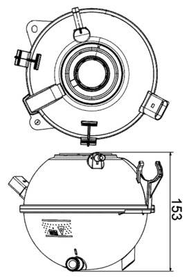 MAHLE CRT 19 000S - hűtőfolyadék kiegyenlítőtartály AUDI SEAT SKODA VW