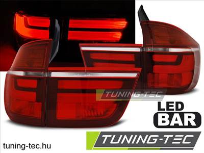 BMW X5 E70 03.07-05.10 RED WHITE LED Tuning-Tec háromszög üveg 