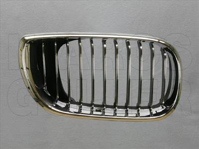 BMW 3 2001-2005 E46 - Hűtődíszrács jobb,keret krómozott, bordák fekete