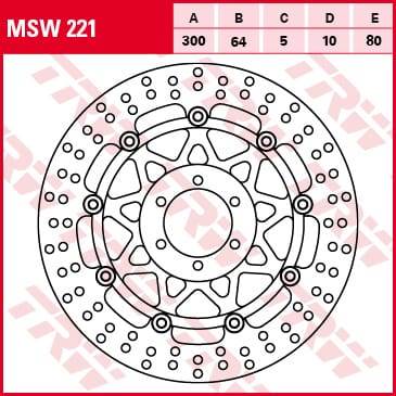 DUCATI PASO 907 I.E Első Féktárcsa MSW221
