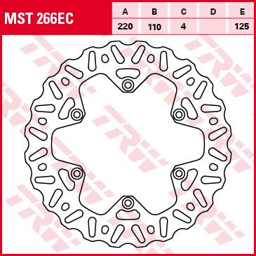 KTM 125 EXC TRW Féktárcsa MST266EC