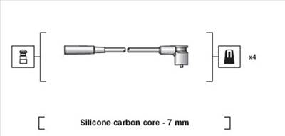 MAGNETI MARELLI 941318111246 - gyújtókábel szett LADA