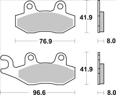 Triumph THRUXTON 1200 Brembo Fékbetét készlet 07SU12SP