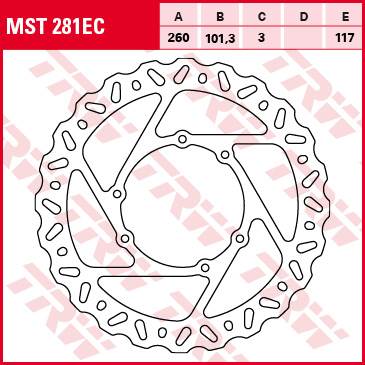 HONDA CRF 250R TRW Féktárcsa MST281EC